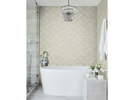 York Wallcoverings Modern Nature 2nd Edition Grey Beige Modern Shell Wallpaper