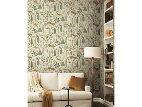 York Wallcoverings Rifle Paper Co. Second Edition Beige Menagerie Wallpaper
