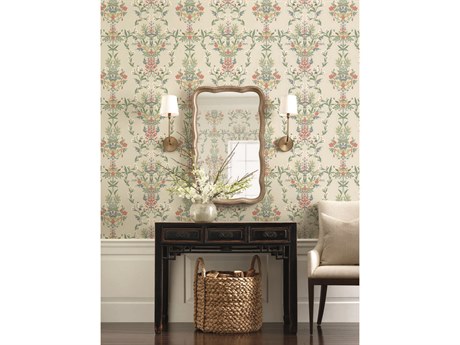 York Wallcoverings Rifle Paper Co. Second Edition Beige Red Luxembourg Wallpaper