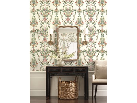 York Wallcoverings Rifle Paper Co. Second Edition White Green Luxembourg Wallpaper