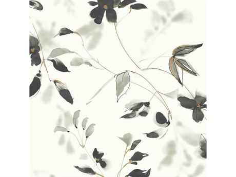 York Wallcoverings Best Sellers Black Linden Flower Wallpaper