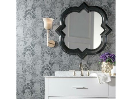 York Wallcoverings Best Sellers Black & White Pucker Up Buttercup Wallpaper