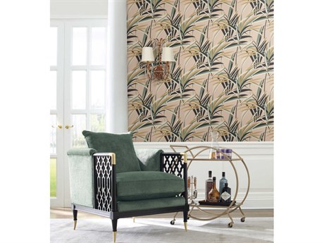 York Wallcoverings Tropics Resource Library Blush Tropical Paradise Wallpaper