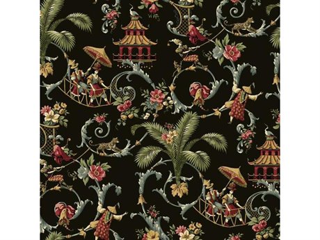 York Wallcoverings Best Sellers Red Mandarin Rose Wallpaper