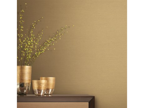 York Wallcoverings Grasscloth Resource Library Light Gold Shining Sisal Wallpaper