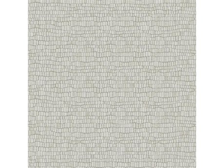 York Wallcoverings Antonina Vella Natural Opalescence Light Grey Metallic Skin Wallpaper