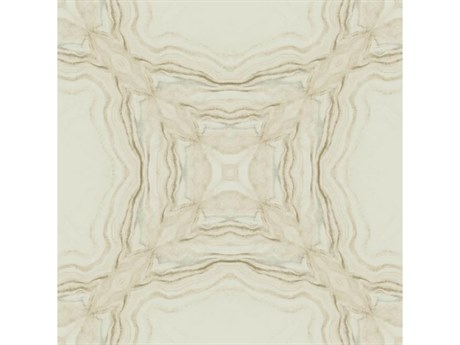 York Wallcoverings Antonina Vella Natural Opalescence Beige Metallic Stone Kaleidoscope Wallpaper