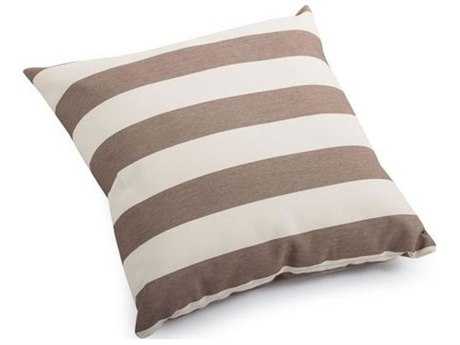 Zuo Outdoor Pony Large Outdoor Pillow in Beige and Brown Stripe