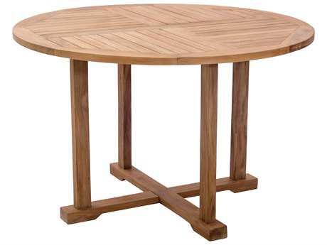 Zuo Outdoor Regatta Teak 47 Round Dining Table in Natural