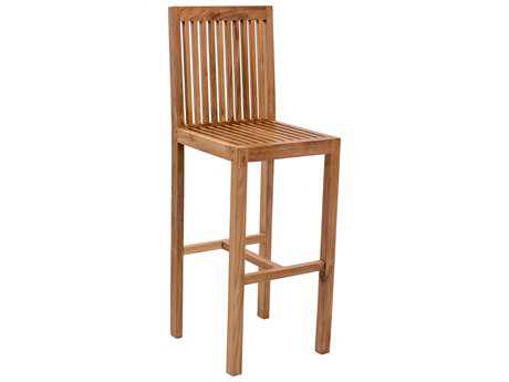 Zuo Outdoor Trimaran Teak Bar Chair in Natural