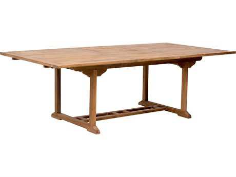 Zuo Outdoor Regatta Teak 70.9 x 47 Rectangular Extension Dining Table in Natural