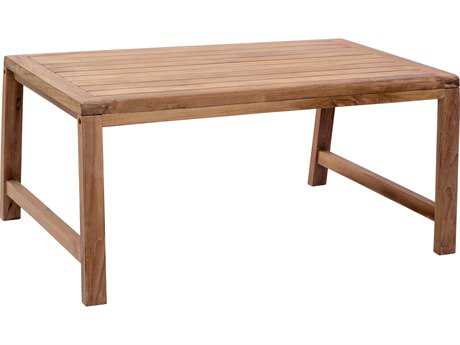 Zuo Outdoor Bilander Teak 39.40 x 27 Rectangular Coffee Table in Natural