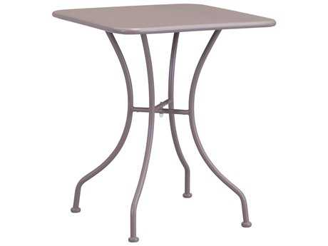 Zuo Outdoor Oz Steel 23.6 Square Dining Table in Taupe