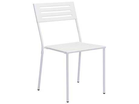 Zuo Outdoor Wald Steel Dining Chair in White (Sold in 2)