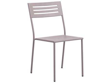Zuo Outdoor Wald Steel Dining Chair in Taupe (Sold in 2)