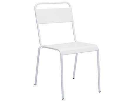Zuo Outdoor Oh Steel Dining Chair in White (Sold in 2)