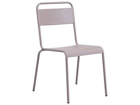 Zuo Outdoor Oh Steel Dining Chair in Taupe (Sold in 2)