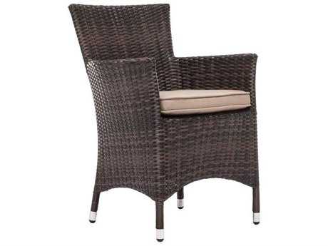 Zuo Outdoor South Bay Dining Chair in Brown