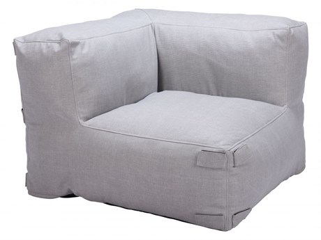 Zuo Outdoor Luanda Gray 39.4''W x 39.4''D x 26.4''H Fabric Corner Chair