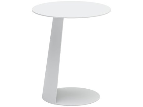 Zuo Outdoor Sunny Isles White Aluminum Round End Table