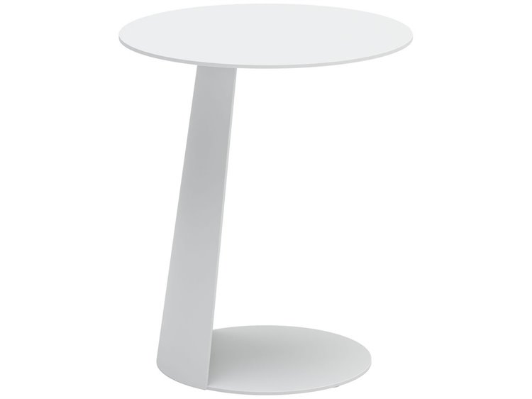 Zuo Outdoor Sunny Isles White Aluminum Round End Table