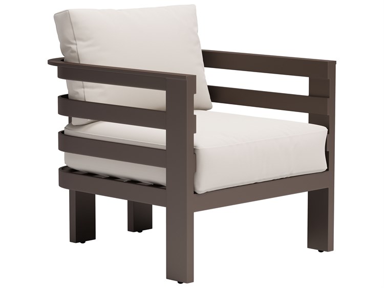 Zuo Outdoor Bal Harbor White Aluminum Cushion Lounge Chair