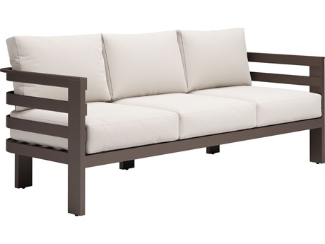 Zuo Outdoor Bal Harbor White Aluminum Cushion Sofa
