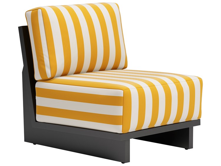 Zuo Outdoor Shoreline Yellow Aluminum Cushion Lounge Chair