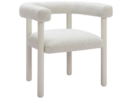 Zuo Outdoor Sunbath White Aluminum Cushion Dining Chair, Set of 2