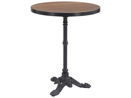 Zuo Outdoor Gazebo Walnut Cast Aluminum Round Dining Table