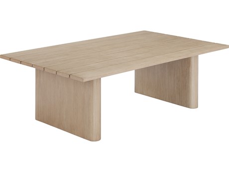 Zuo Outdoor Duna Natural Faux Wood Rectangular Coffee Table