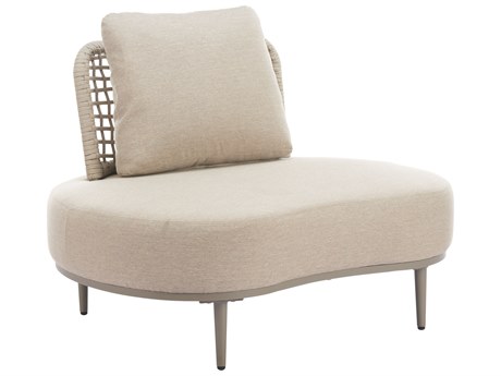 Zuo Outdoor Ruhe Beige Aluminum Cushion Lounge Chair