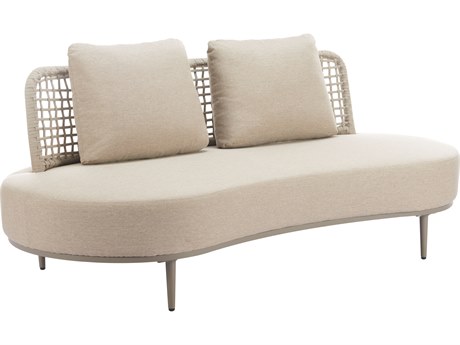 Zuo Outdoor Ruhe Beige Aluminum Cushion Sofa