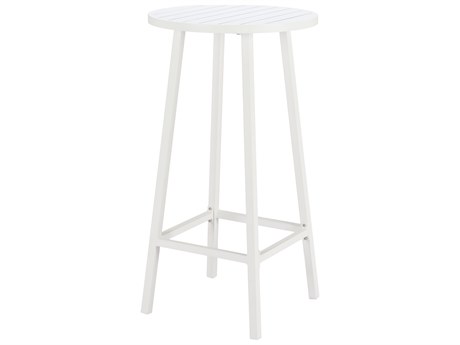 Zuo Outdoor Ren White Aluminum Round Bar Table