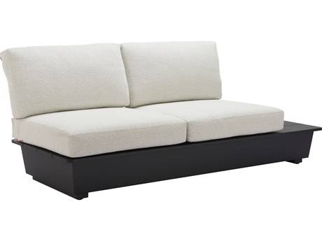 Zuo Outdoor Tien Beige Aluminum Cushion Loveseat