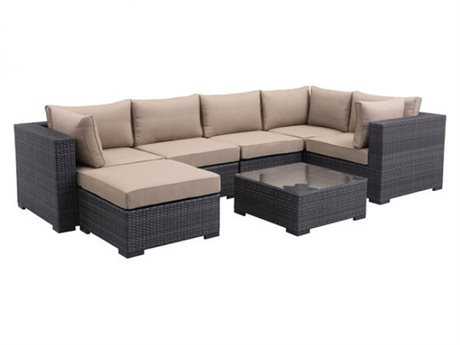 Zuo Outdoor Bocagrande Wicker Sectional Lounge Set
