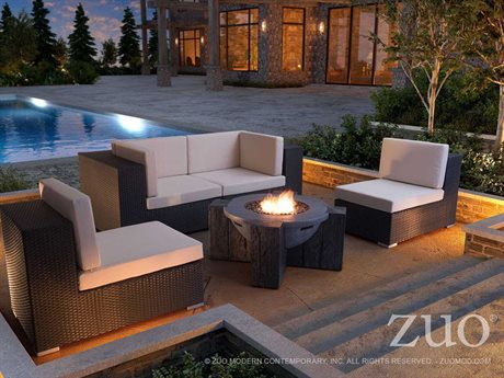 Zuo Outdoor Cartagena Wicker Lounge Set