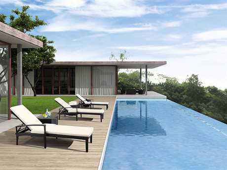 Zuo Outdoor Phuket Wicker Pool Lounge Set