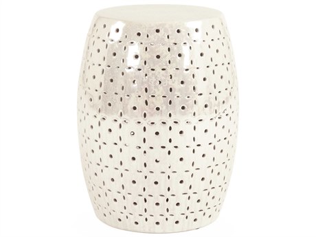 Zentique Iridescent Grey Gray Accent Stool