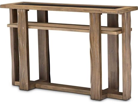 Michael Amini Del Mar Sound Rectangular Glass Console Table
