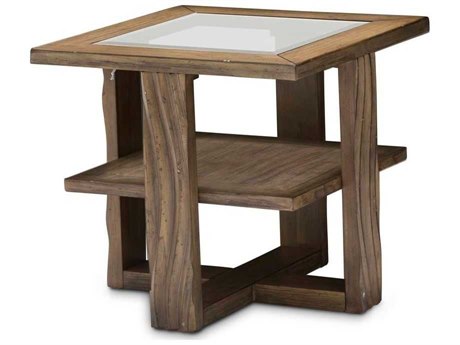 Michael Amini Del Mar Sound Square Glass End Table