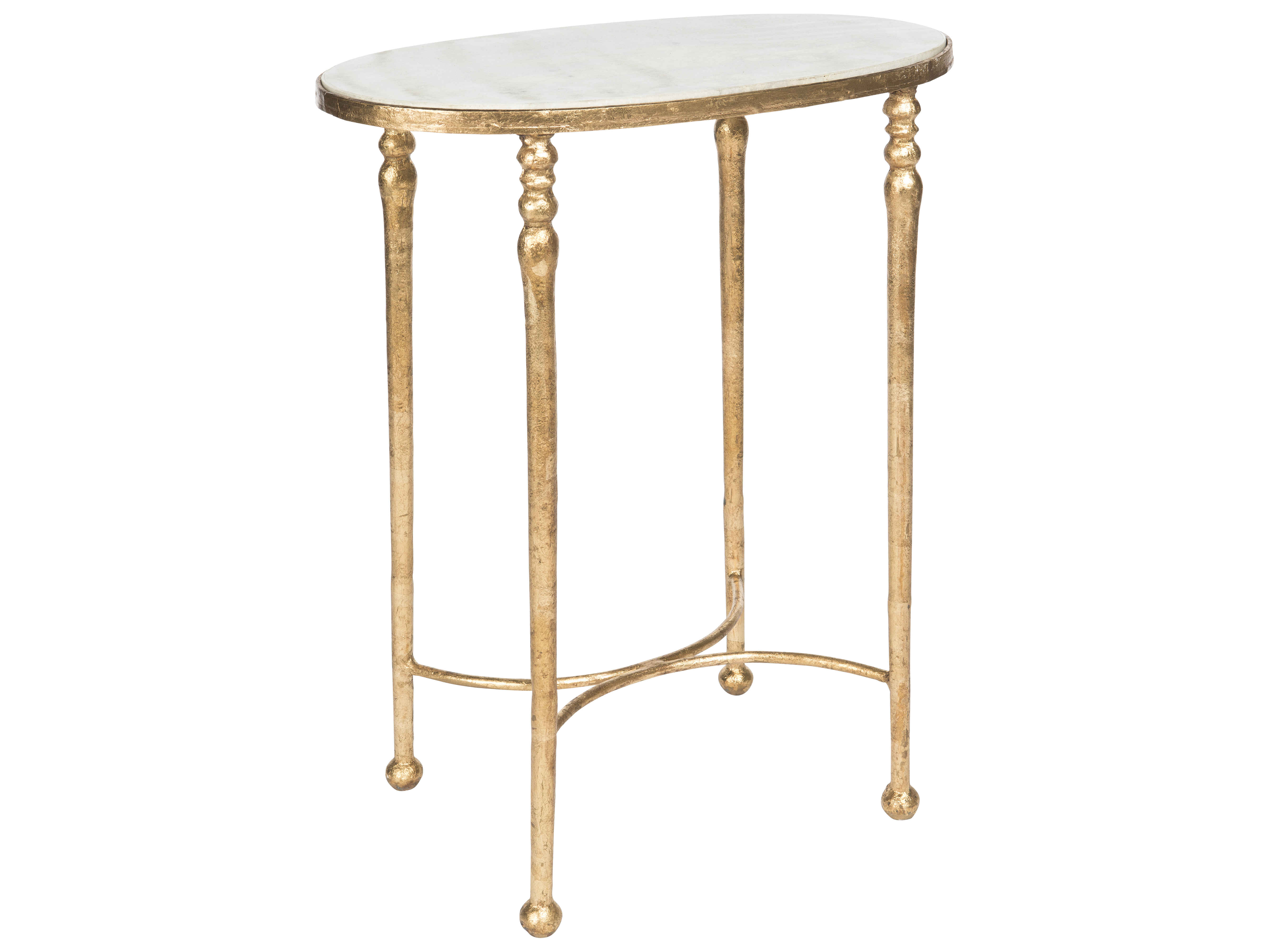 Aidan Gray Sangallo Marble 23''W x 14''D Oval End Table AIDF328
