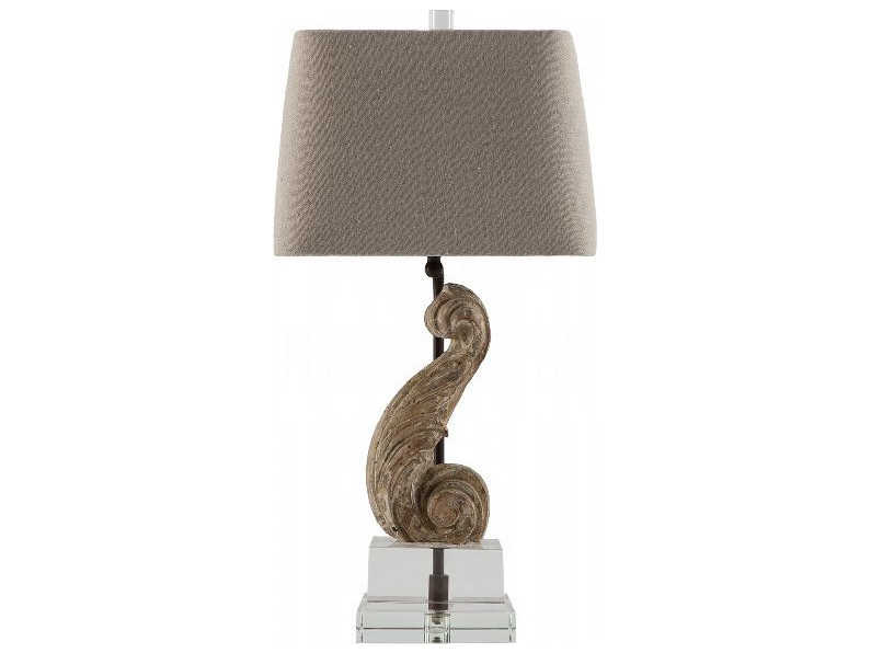 Aidan Gray Aged Wood Table Lamp AIDL243