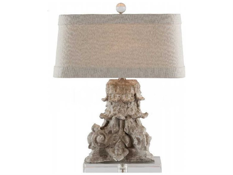 gray and white table lamps