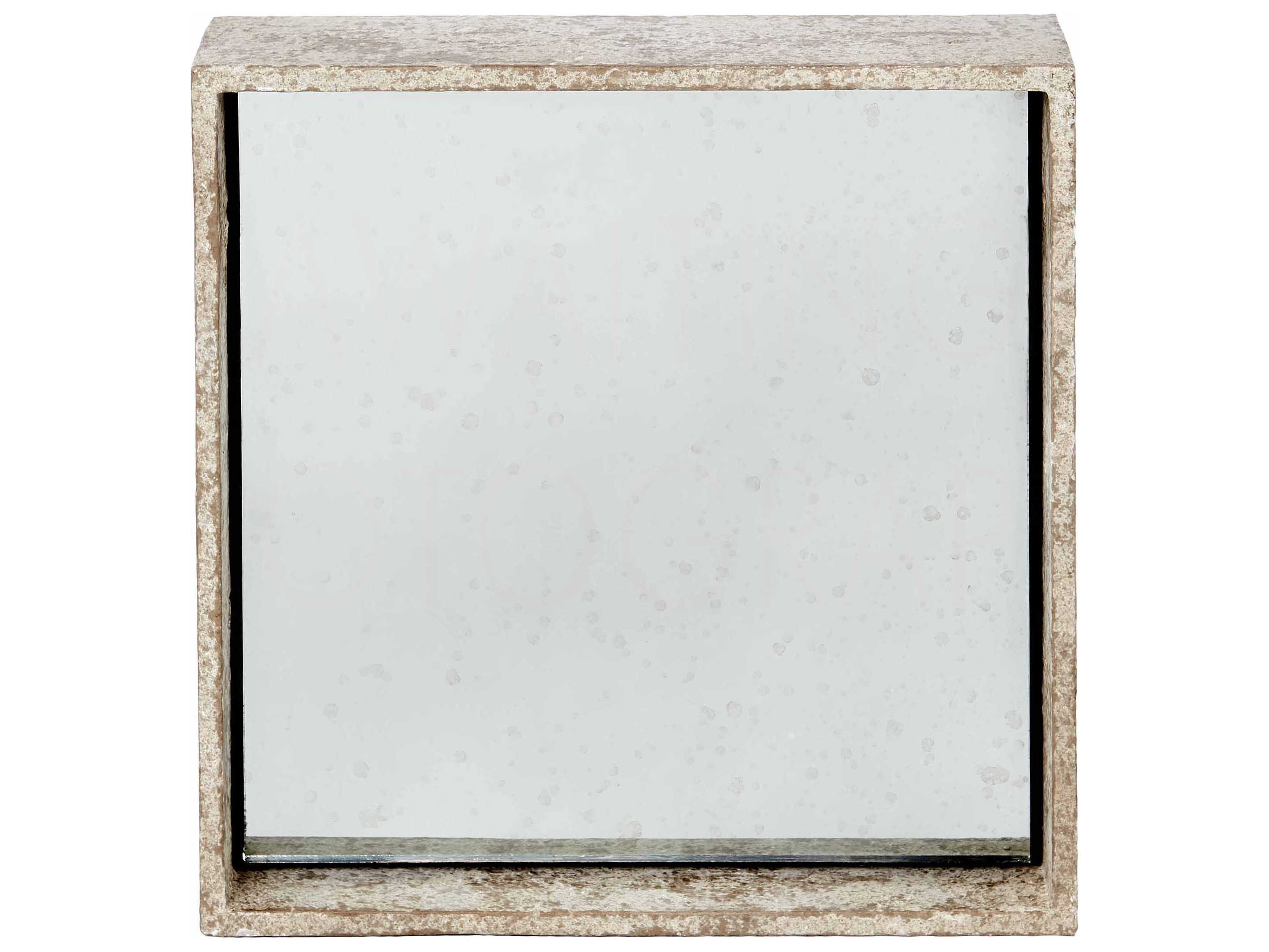 Aidan Gray Distressed White Wall Mirror AIDDM200SET