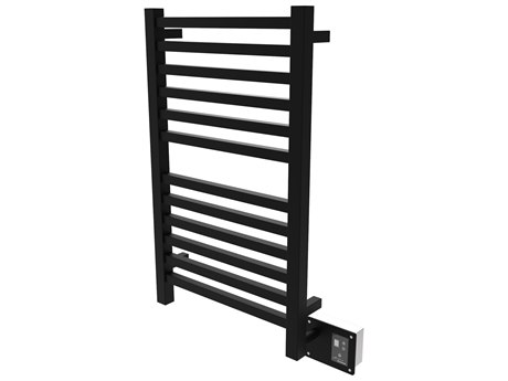Amba Quadro Matte Black 24" x 35" Heated Towel Rack