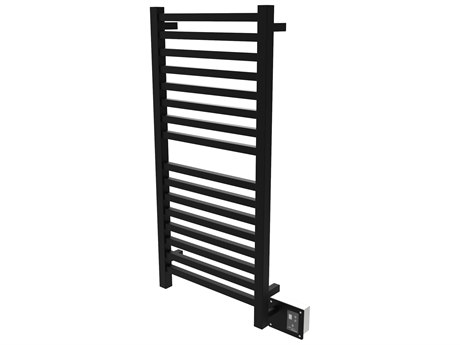 Amba Quadro Matte Black 24" x 45" Heated Towel Rack