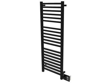 Amba Quadro Matte Black 24" x 57" Heated Towel Rack