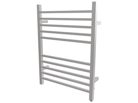 Amba Radiant Brushed Stainless Radiant Square Plug-In Heated Towel Rack