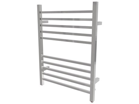 Amba Radiant Polished Stainless Radiant Square Plug-In Heated Towel Rack